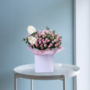 Acrylic White Vase Blossoms